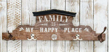 My Happy Place Sign w/Hooks - The Fox Decor